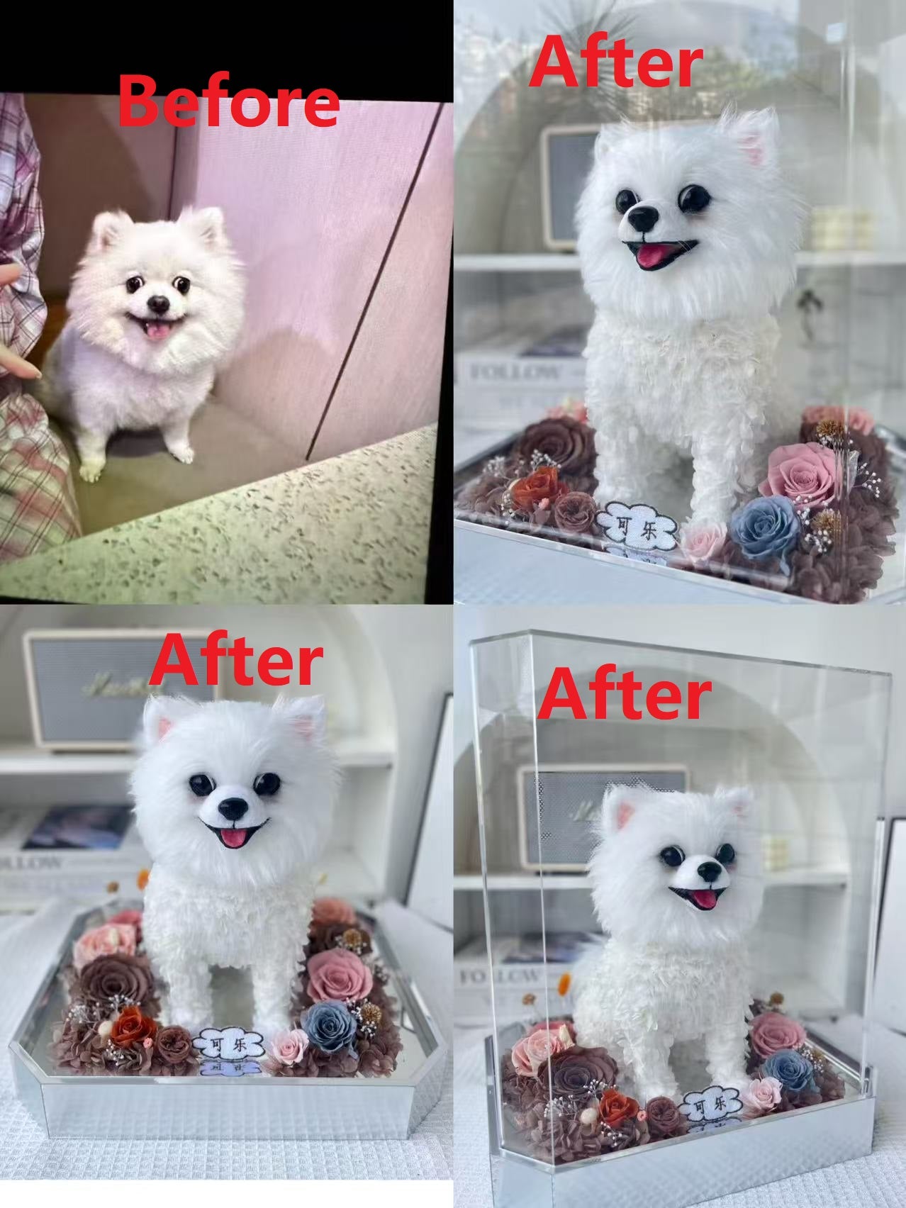 Custom Luxury Preserved Flower Gift Box for Preserved Flower Pet Sculptures, Plush Toys, and Doll