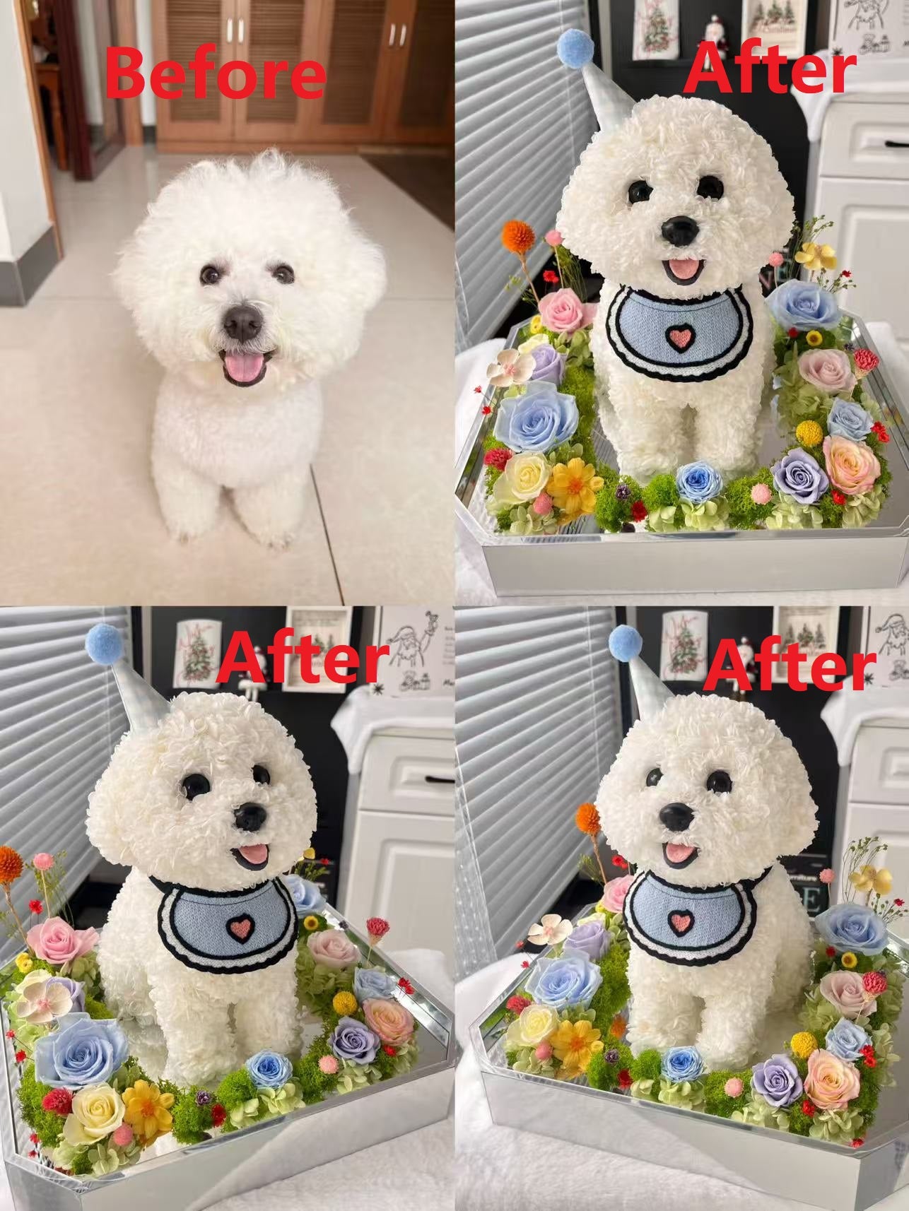 Custom Luxury Preserved Flower Gift Box for Preserved Flower Pet Sculptures, Plush Toys, and Doll