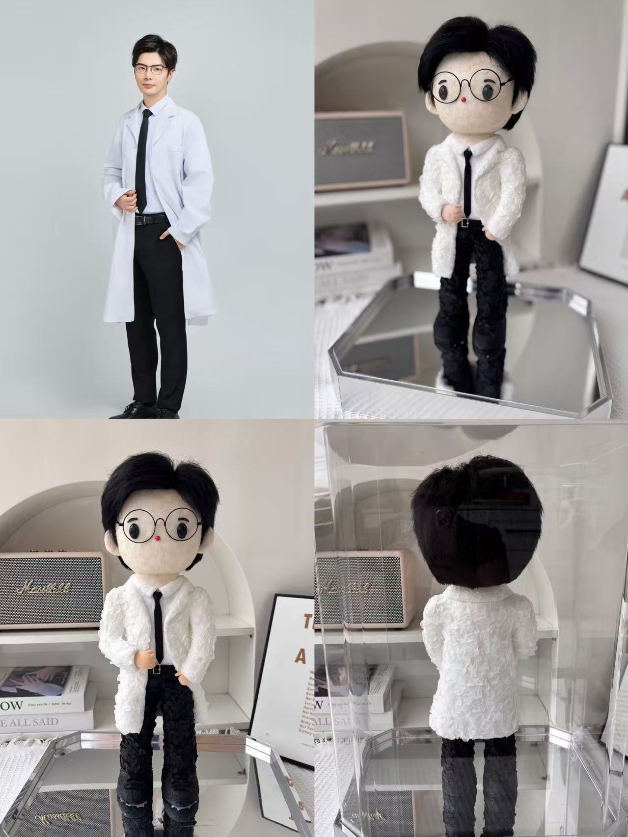 Custom preserved flower doll memorial Figure