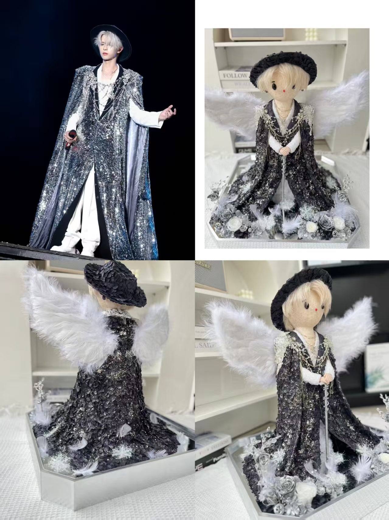 Custom preserved flower doll memorial Figure
