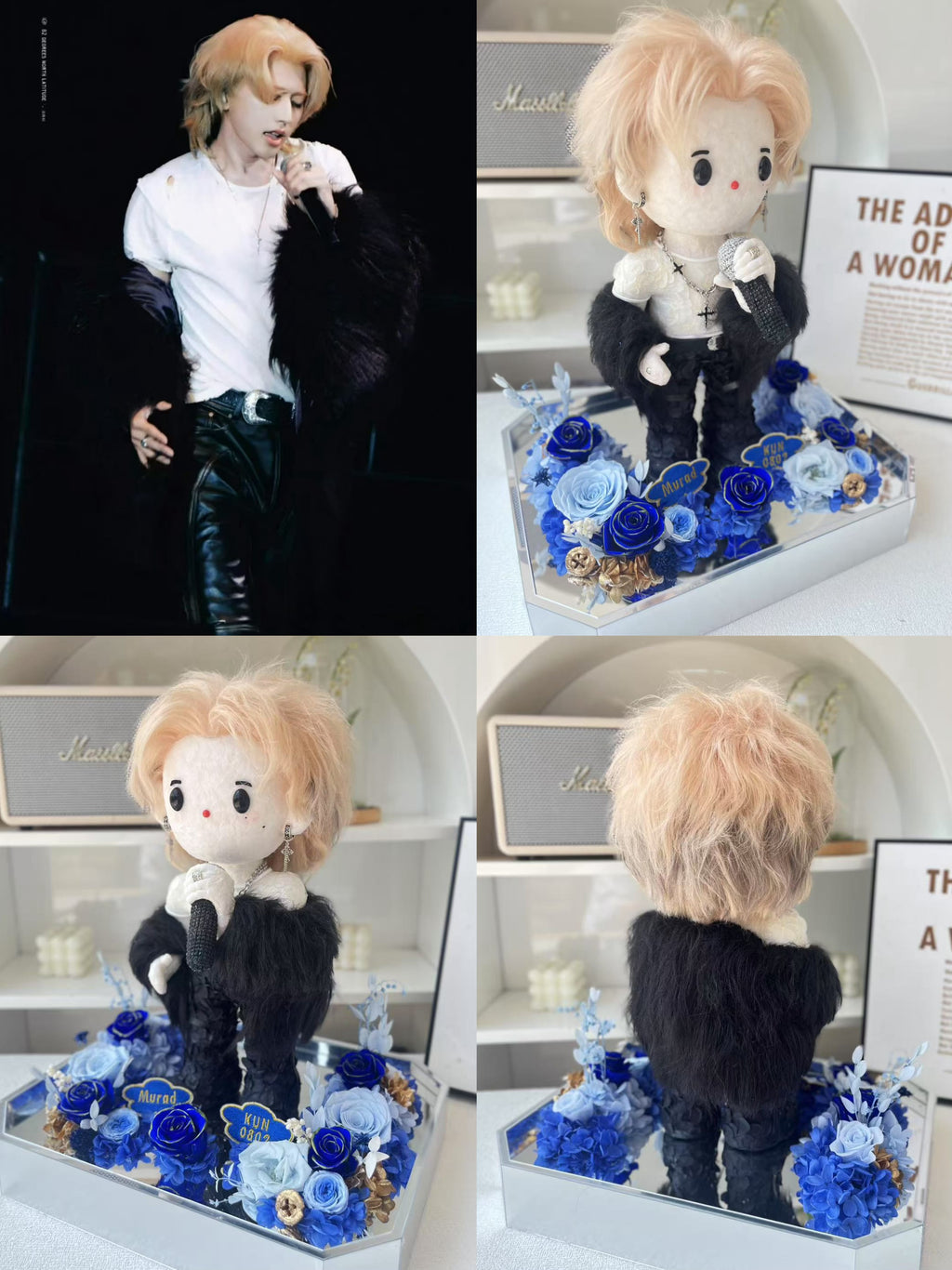 Custom preserved flower doll memorial Figure