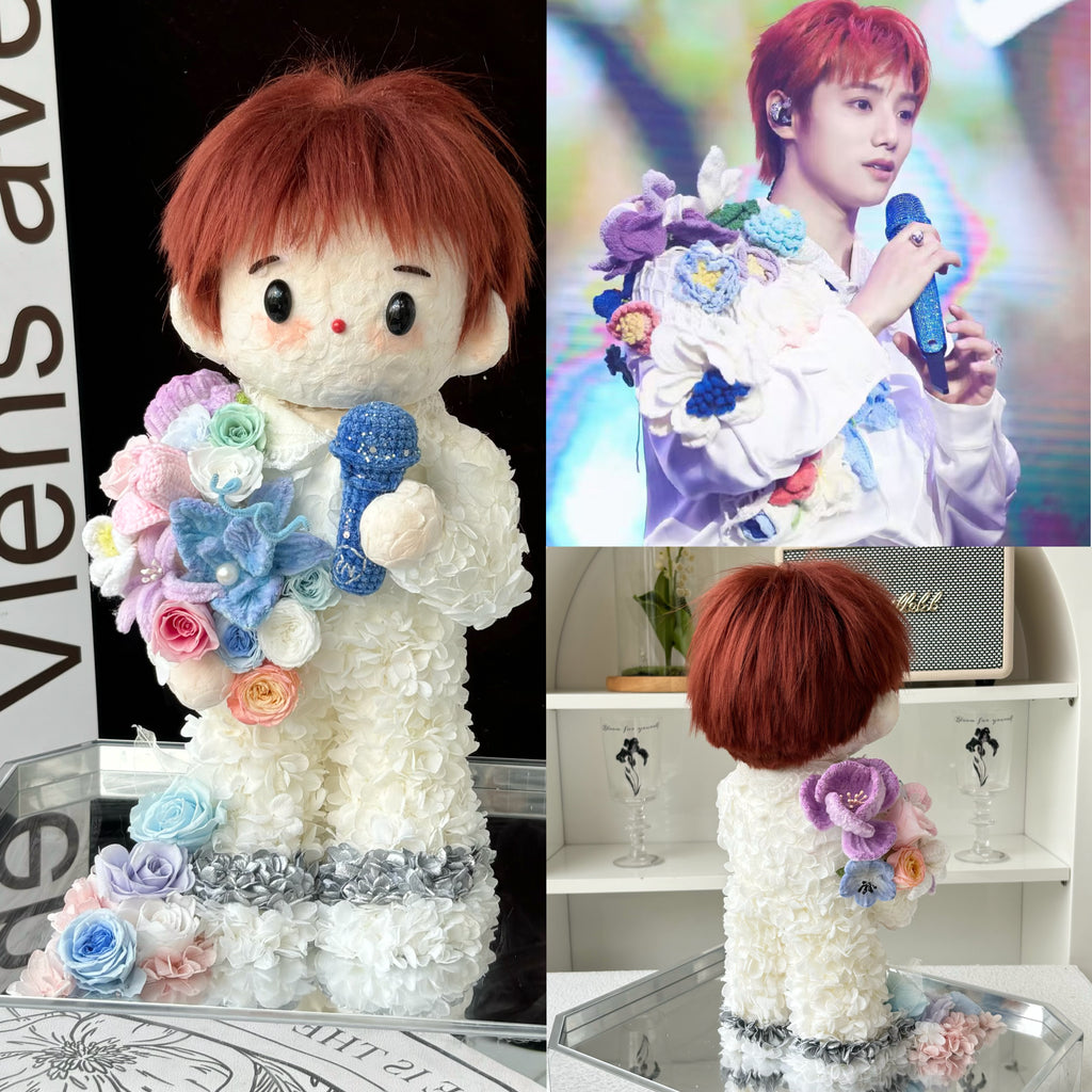 Custom preserved flower doll memorial Figure