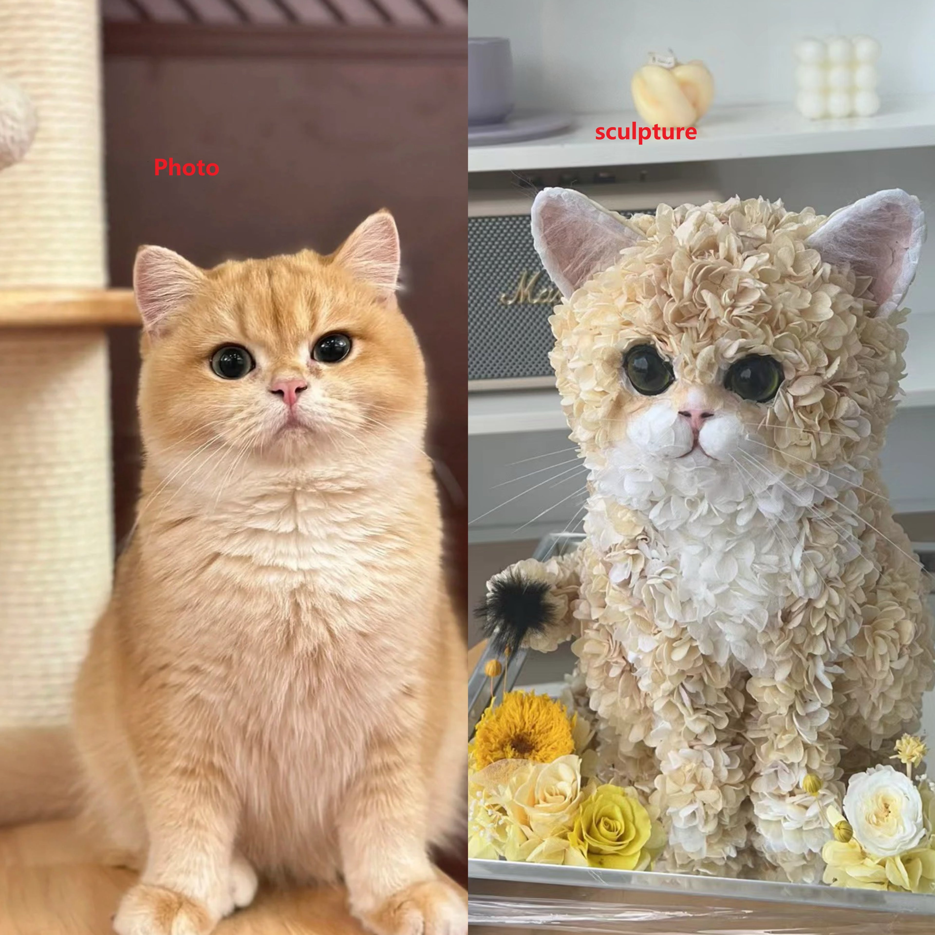 Personalized cat keepsake statue gift