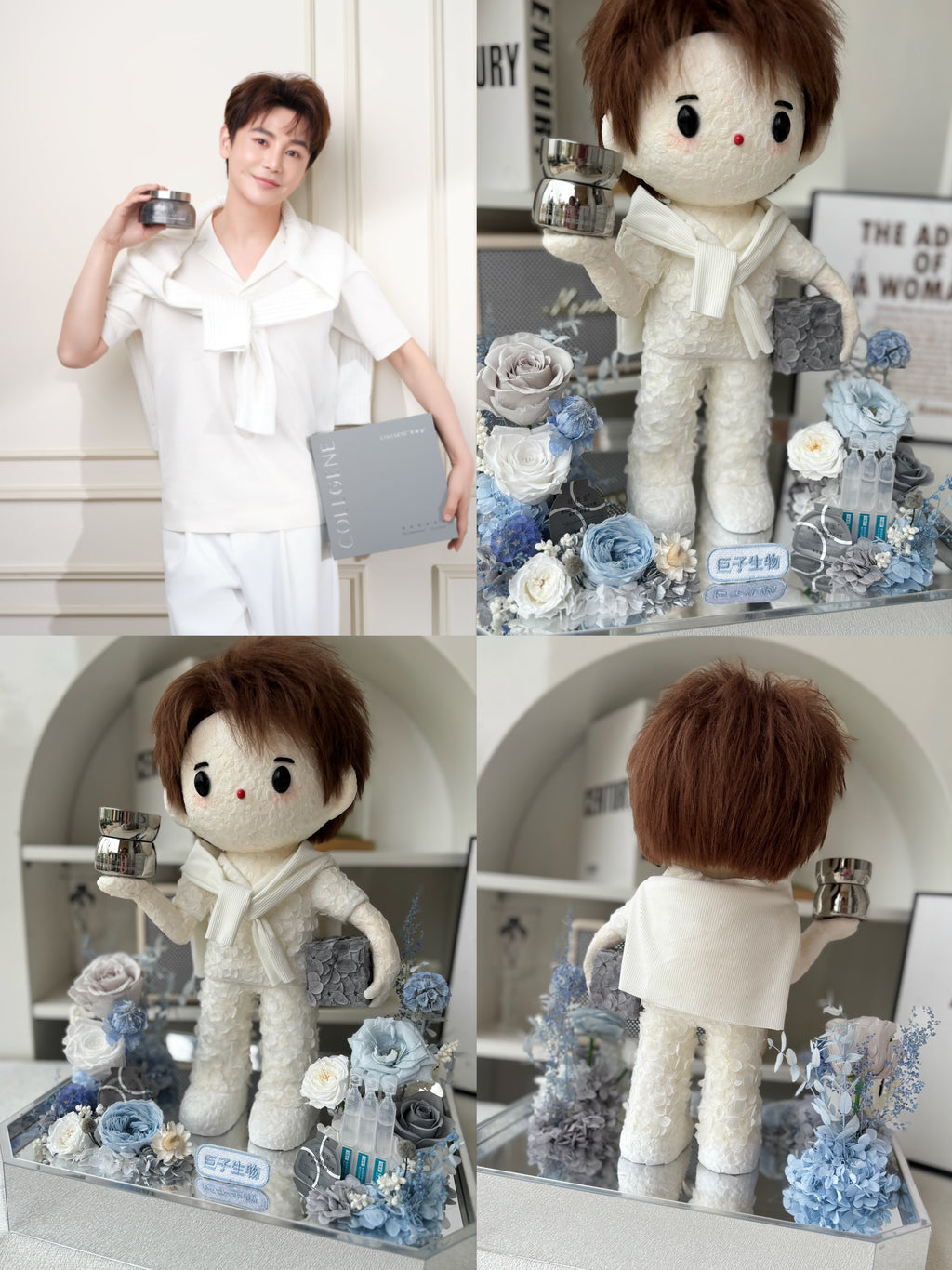 Custom preserved flower doll memorial Figure