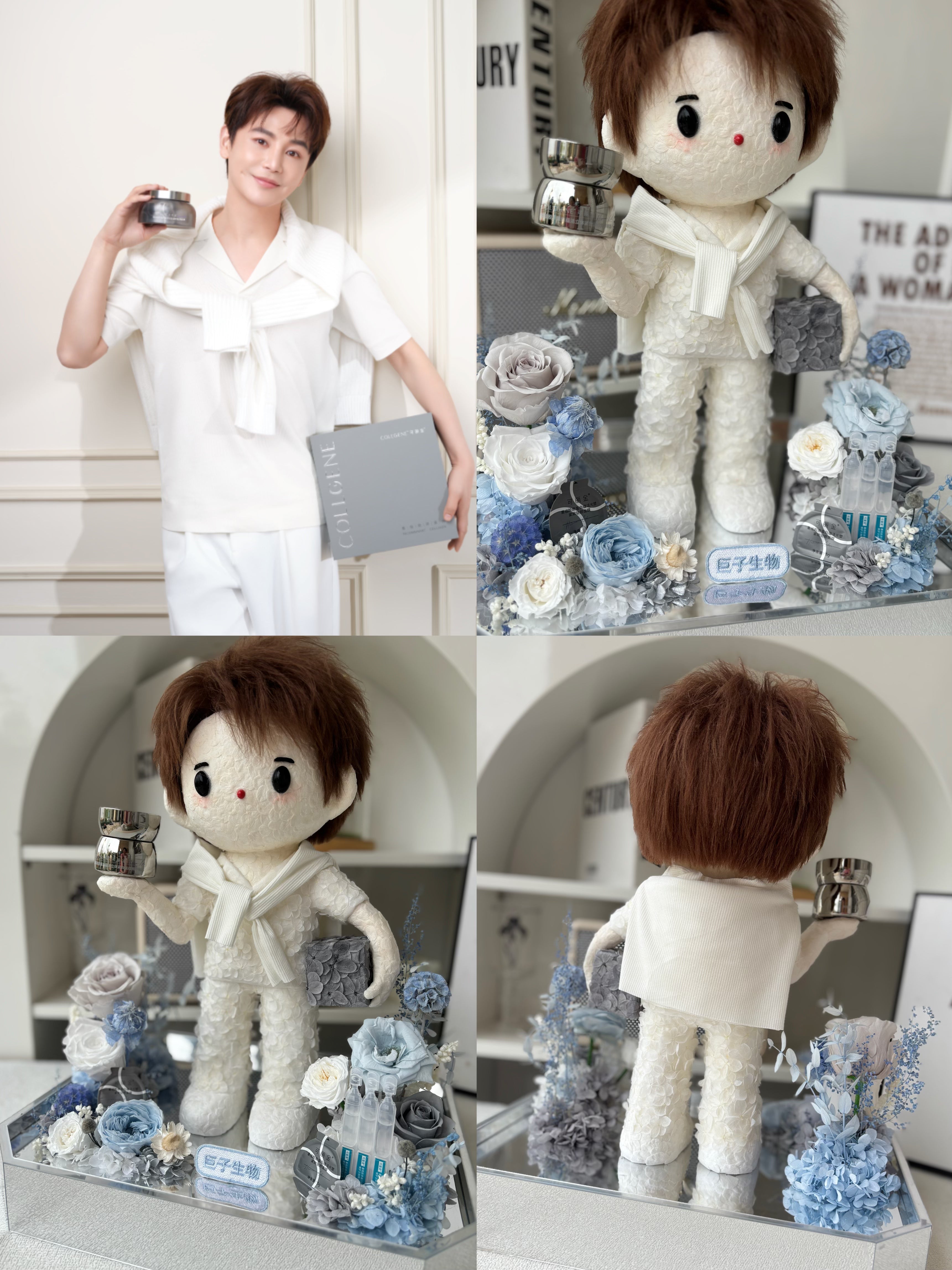 Custom preserved flower doll memorial Figure