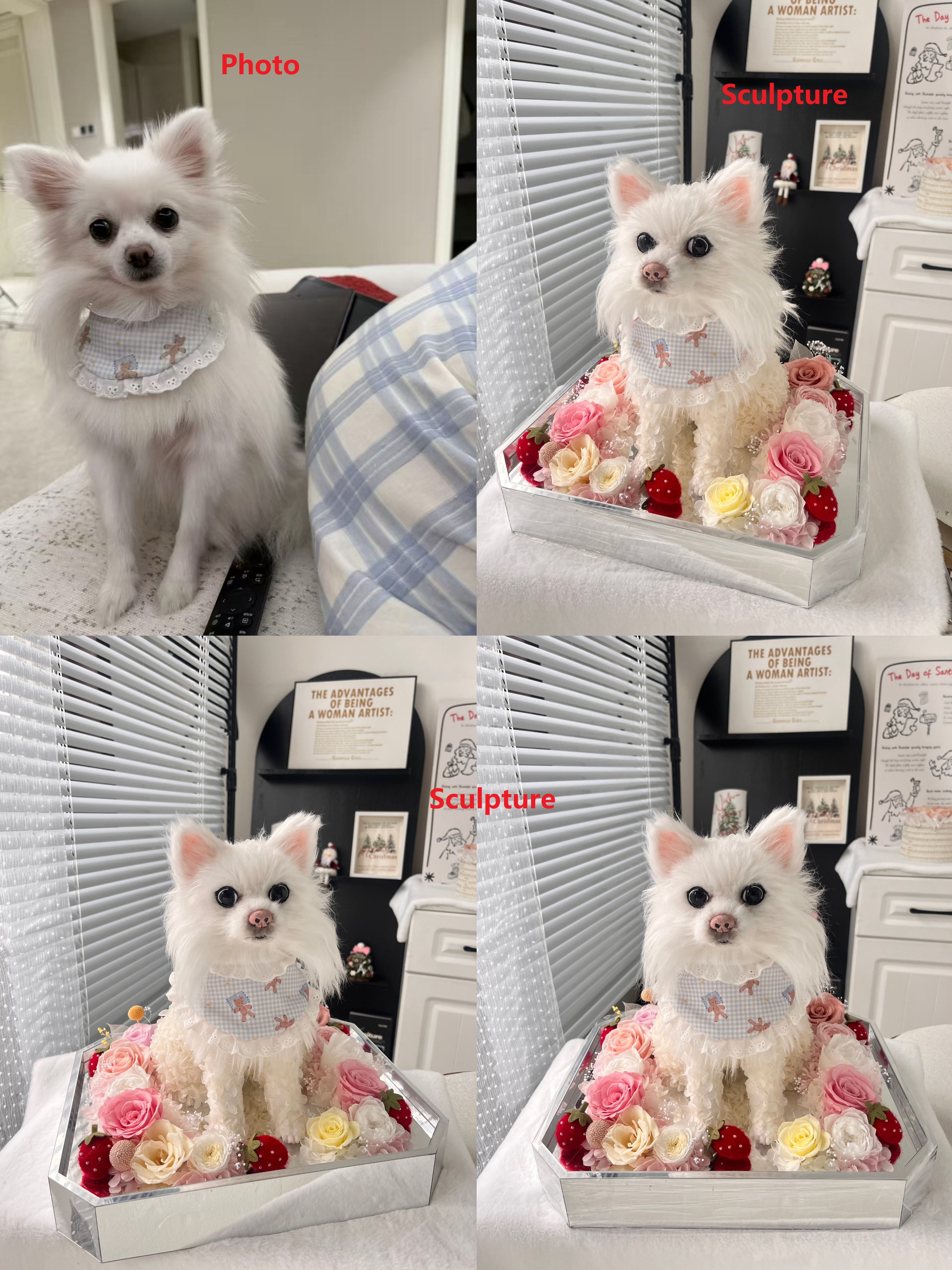 Custom pet remembrance figure handmade