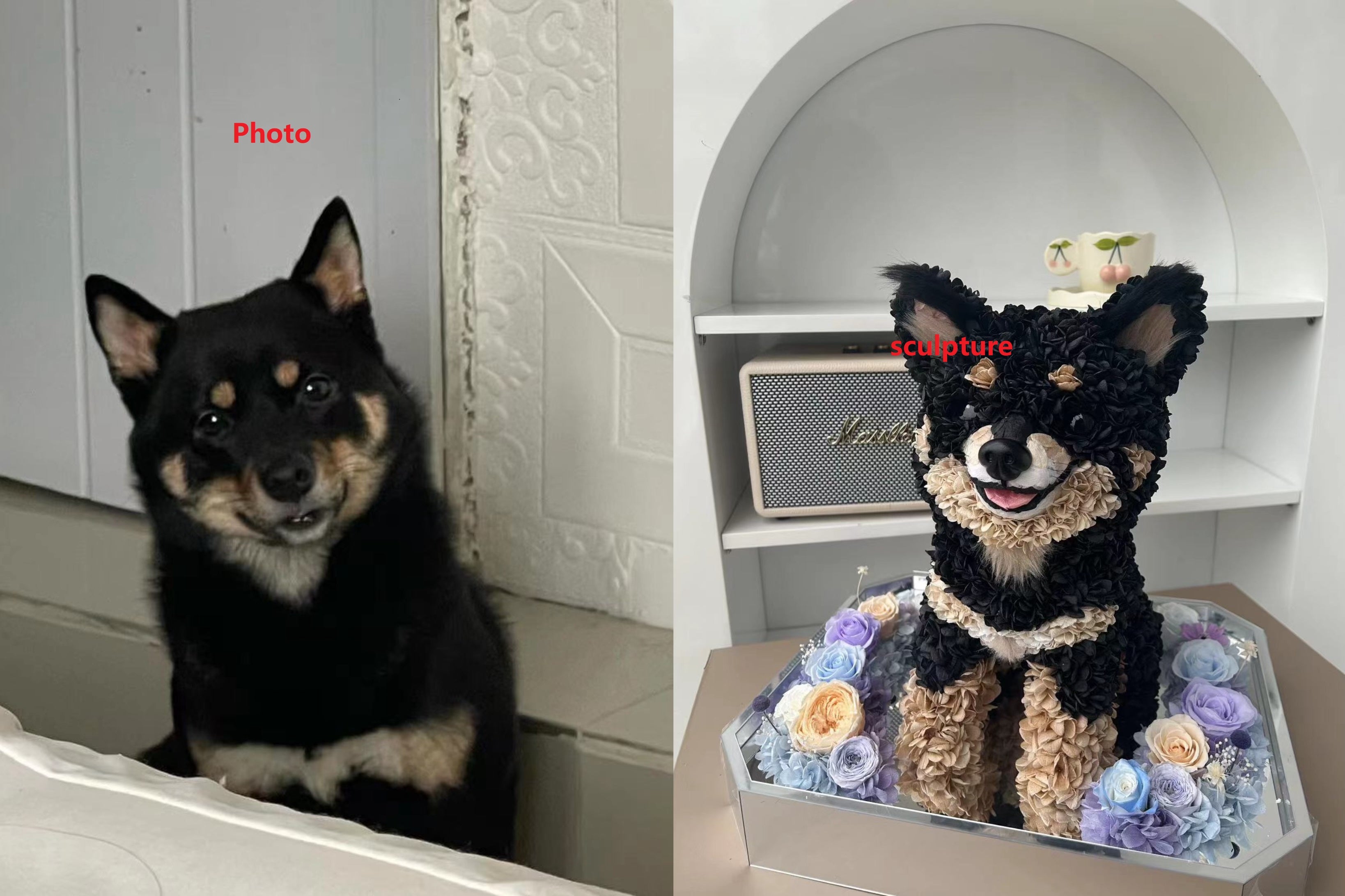 Custom puppy statue gift for dog lovers 