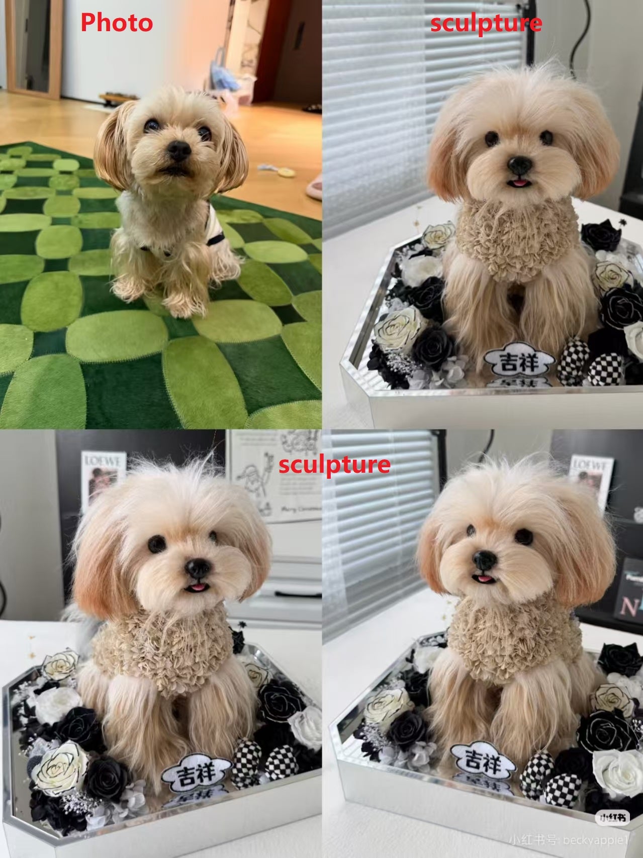 Pet human style sculpture personalized 