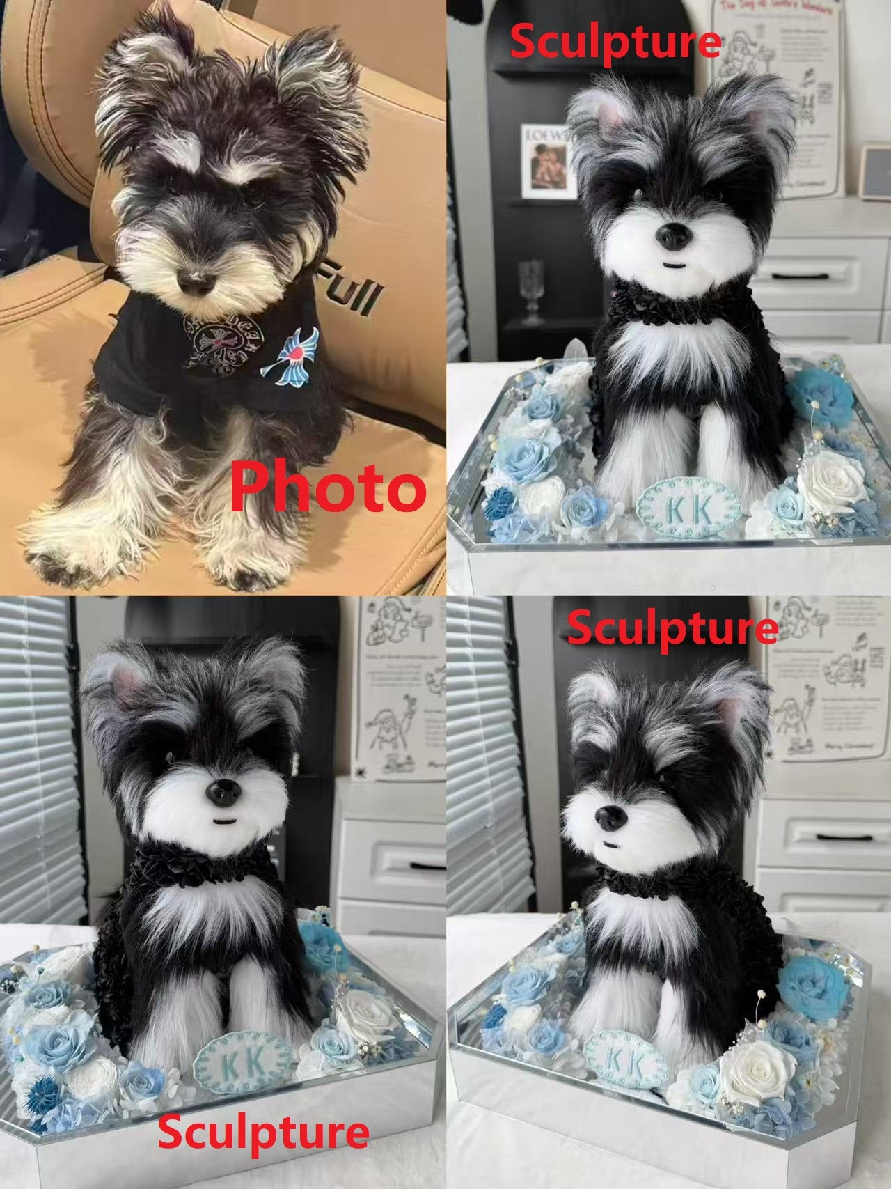 Custom puppy statue gift for dog lovers 