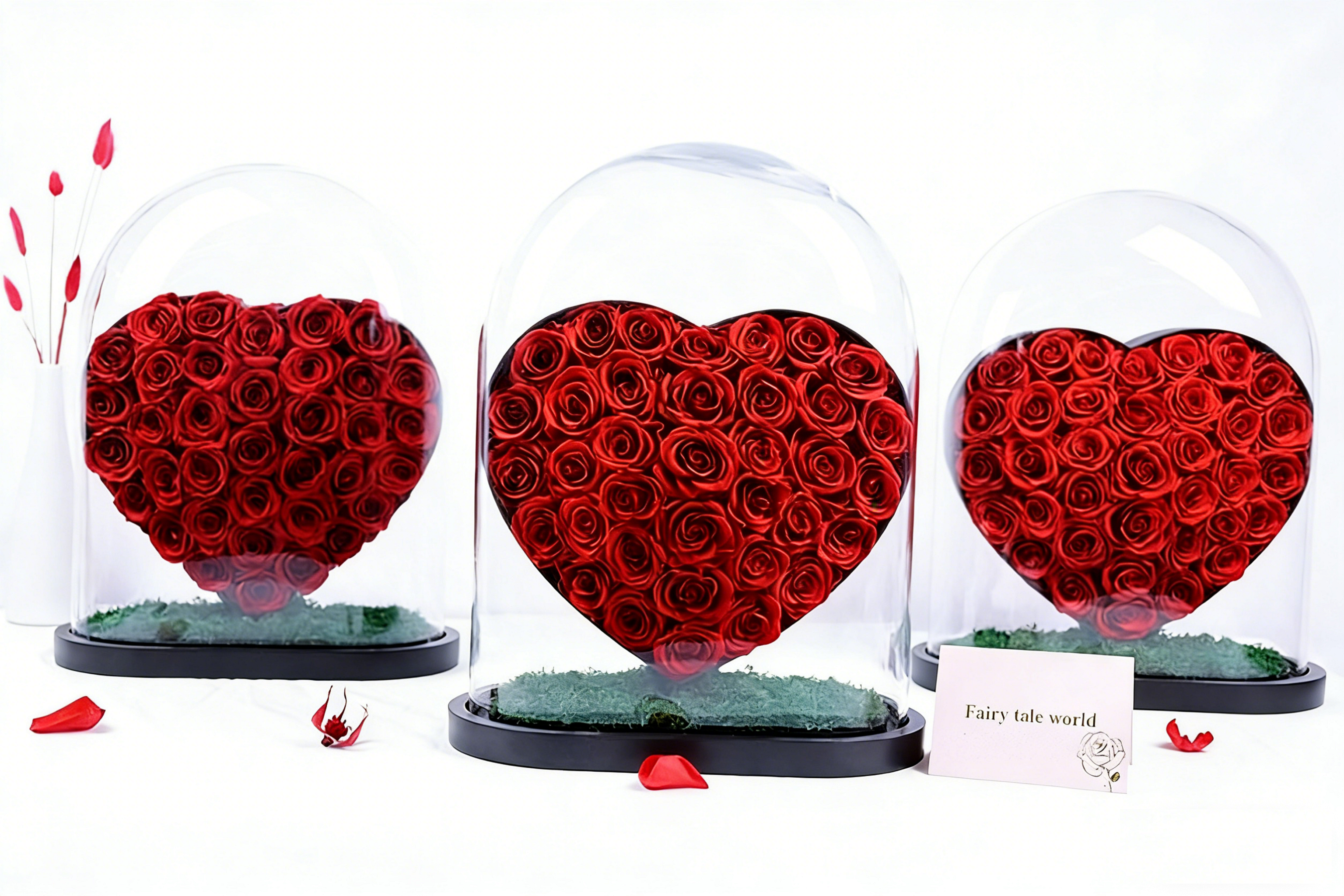 Eternal Flower Heart-Shaped Acrylic Gift Box