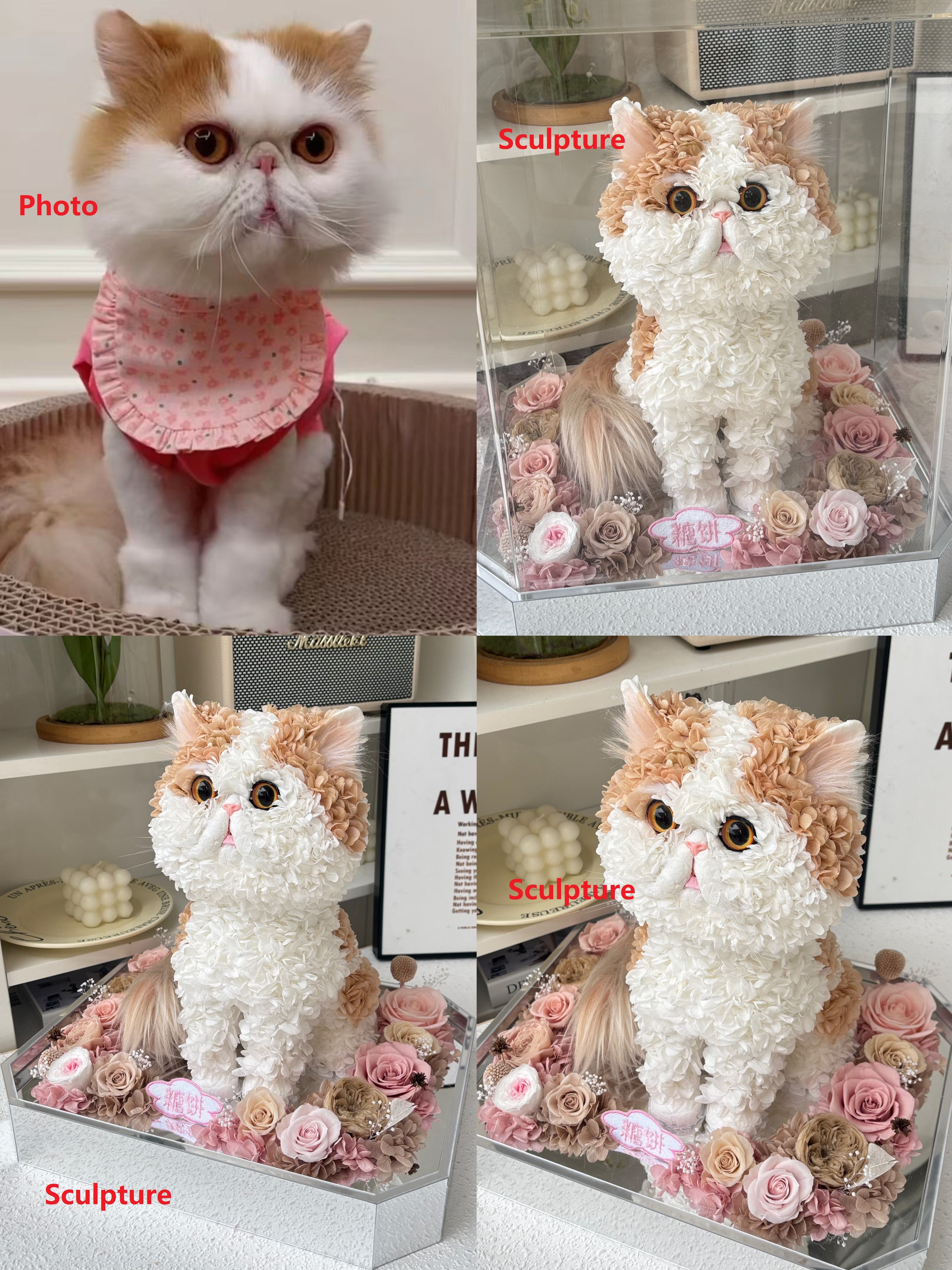 Luxury preserved flower pet doll gift 