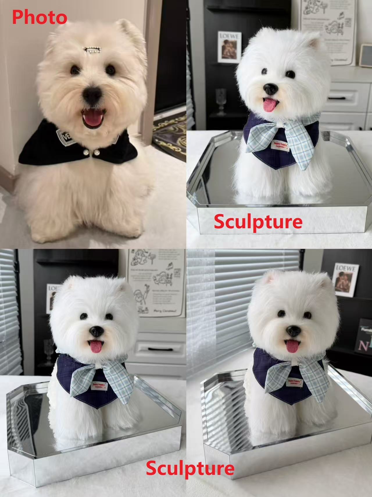 Preserved flower dog memorial gift 