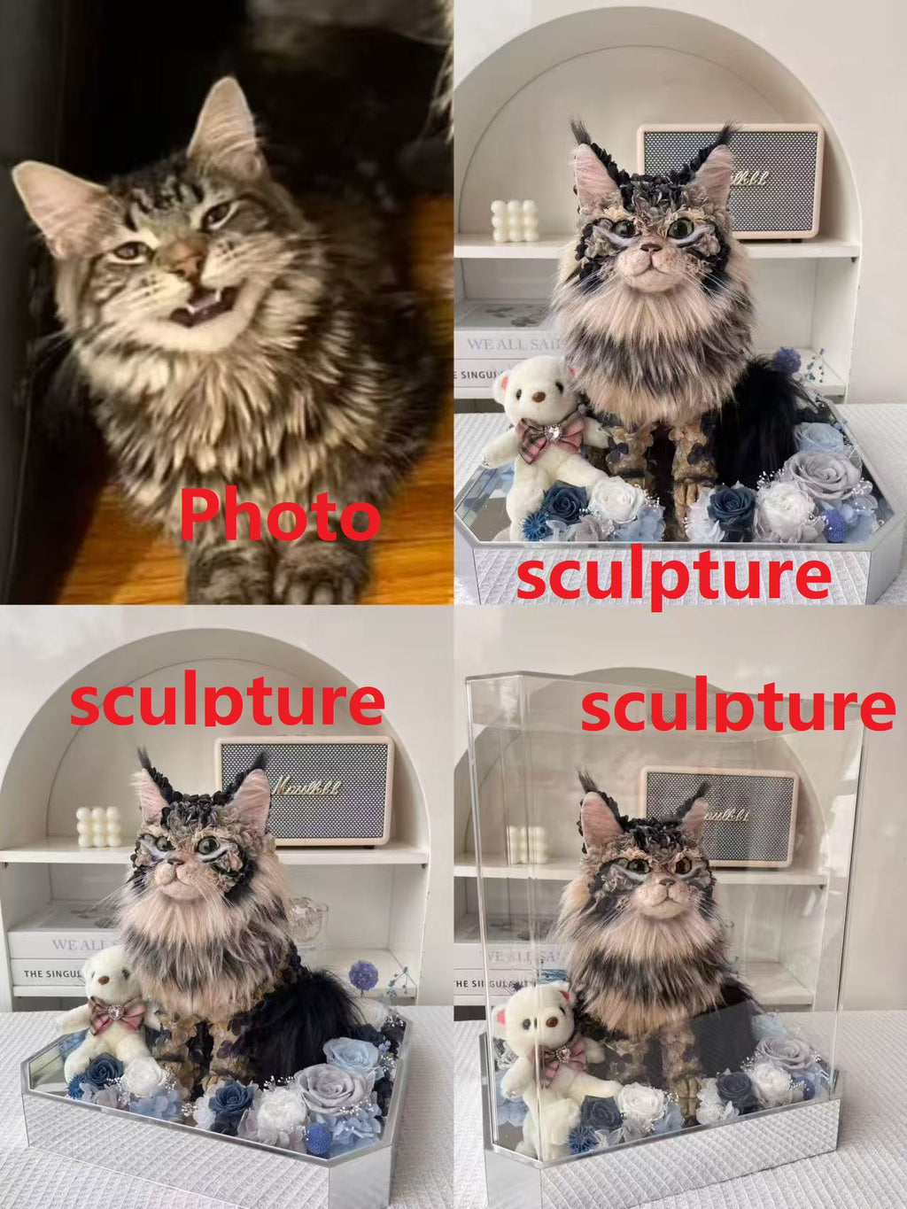 Cat loss memorial keepsake figurine