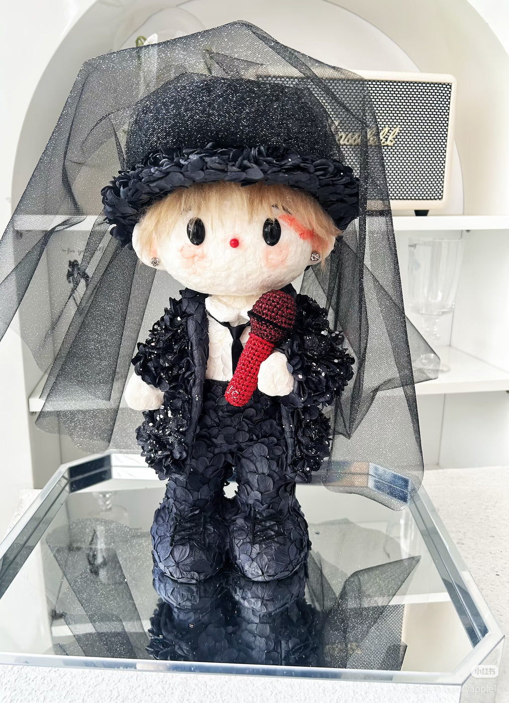 Custom preserved flower doll memorial Figure
